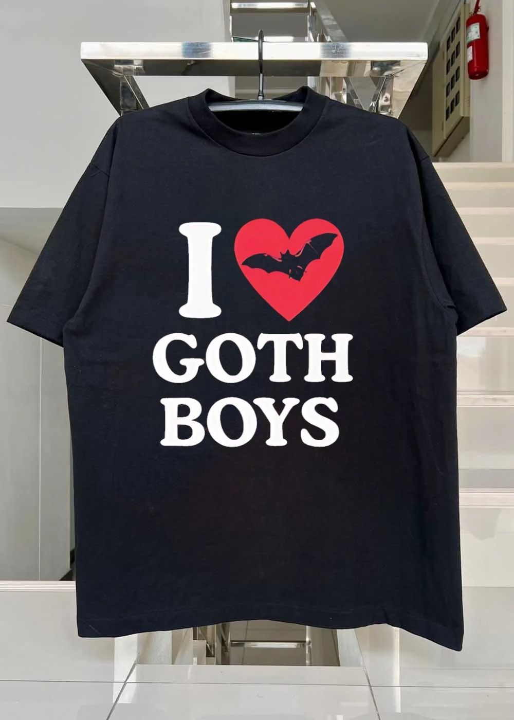 I Heart Goth Boys With Bat shirt