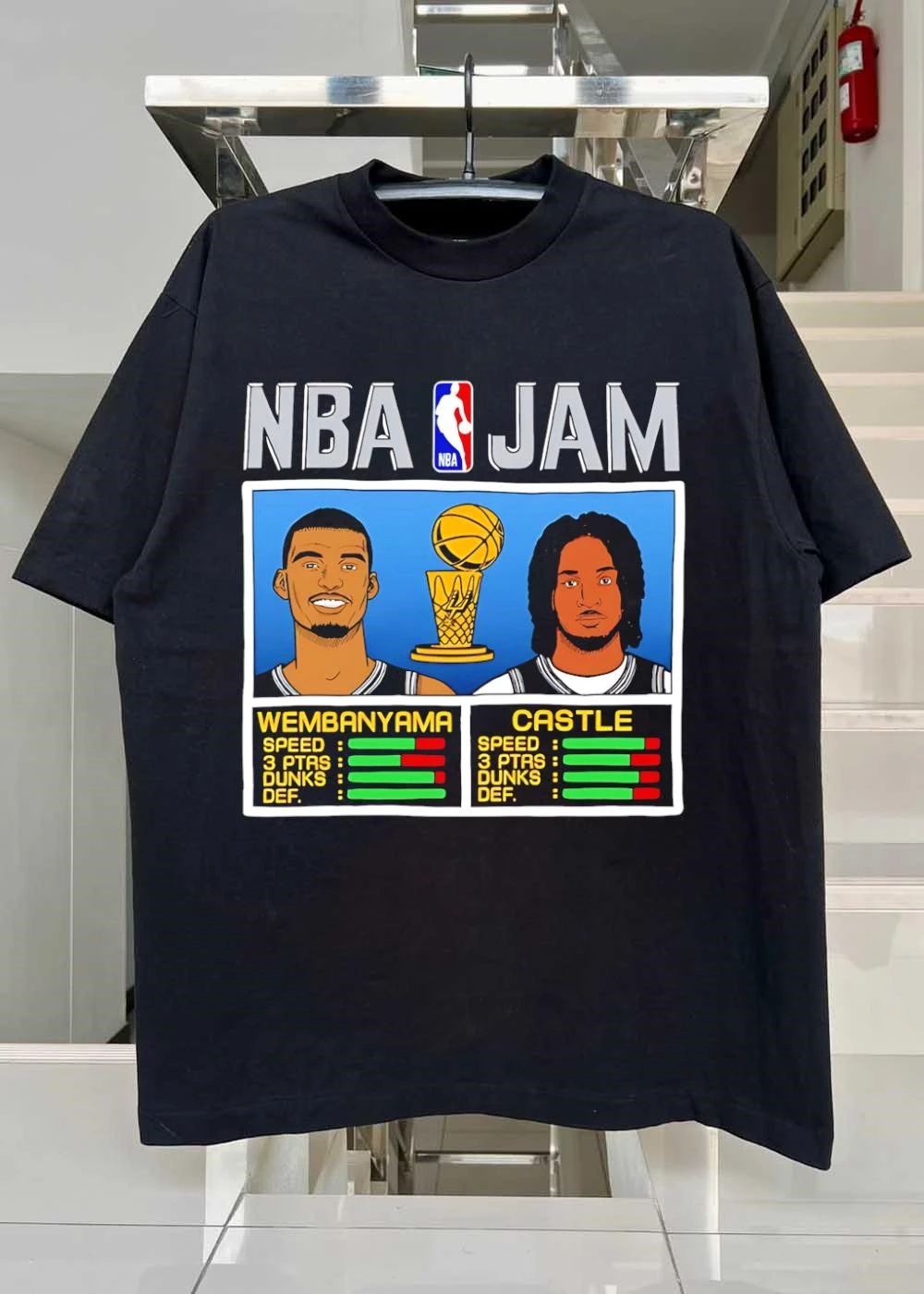 NBA Jam Victor Wembanyama Stephon Castle San Antonio Spurs Basketball shirt