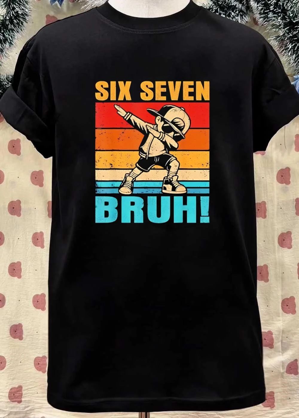 Kids Birthday Apparel Dab Boy Six Seven Bruh T-Shirt