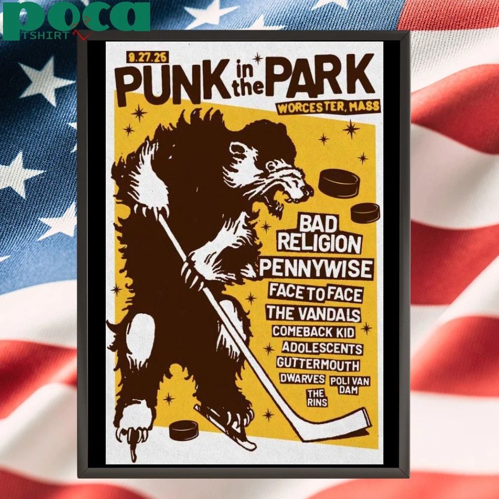 Punk In The Park The Palladium-MA in Worcester Show Sep 27 2025 Poster T-shirt