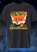Fox holding a battery Caution Energized Animal shirt