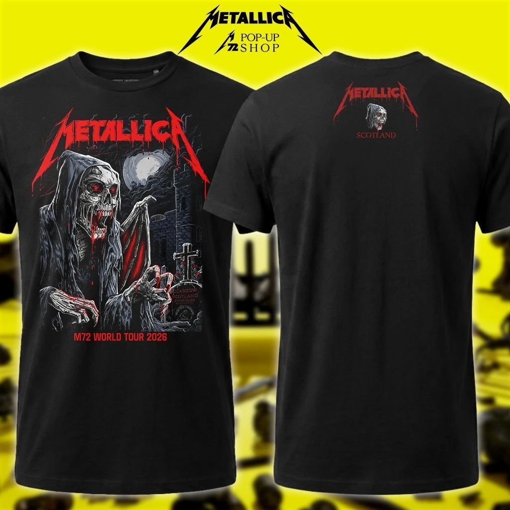 Metallica Pop-Up Shop Glasgow Shirt – 25th June 2026 Hampden Park Scotland – Landon Armstrong Edition