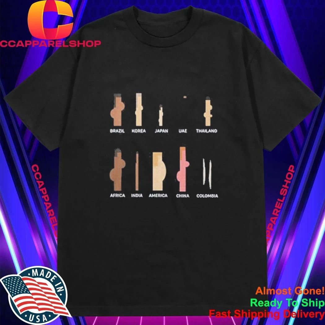 BRAZIL, KOREA, JAPAN, UAE, THAILAND, AFRICA, INDIA, AMERICA, CHINA, COLOMBIA Shirt