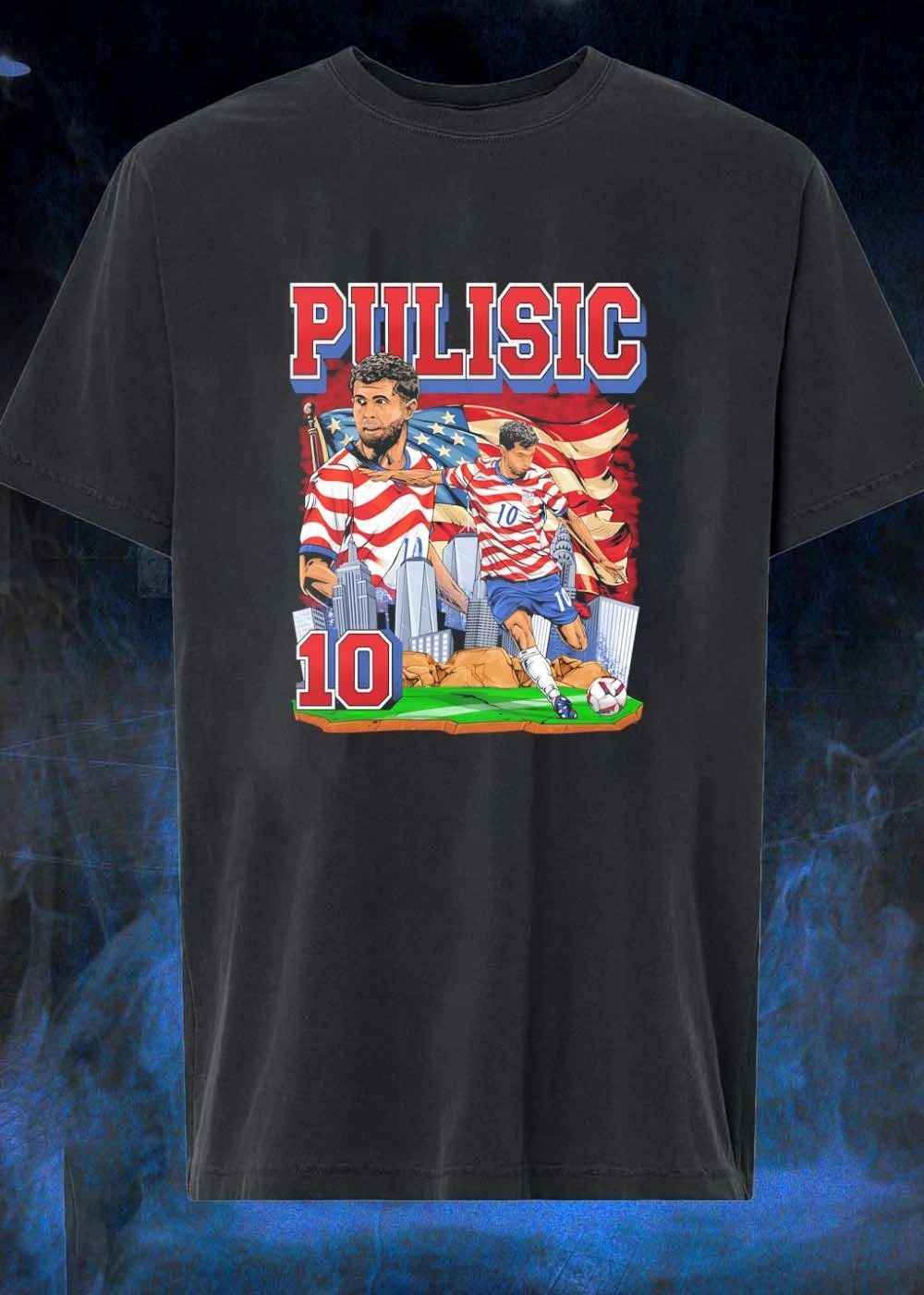 Pulisic Soccer Player Kicking Ball USA 10 T-Shirt