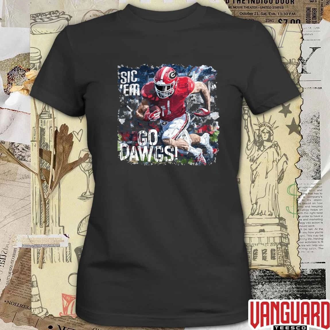 Georgia Bulldogs Football Sic ‘Em Go Dawgs UGA Painted Player t-shirt