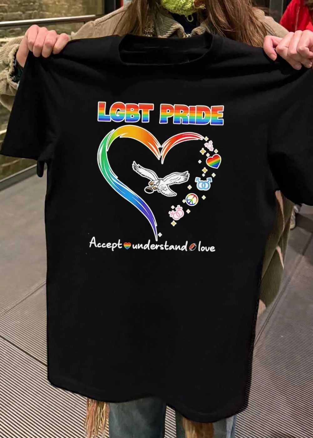 LGBT Pride Accept Understand Love Football Eagle Unisex T-Shirt