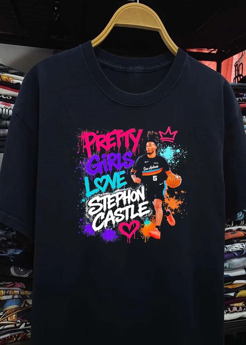 San Antonio Spurs Fan Apparel Pretty Girls Love Stephon Castle T-Shirt