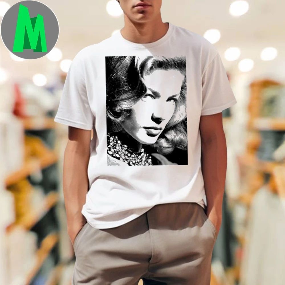 Old Hollywood Art Portraits Lauren Bacall Shirt