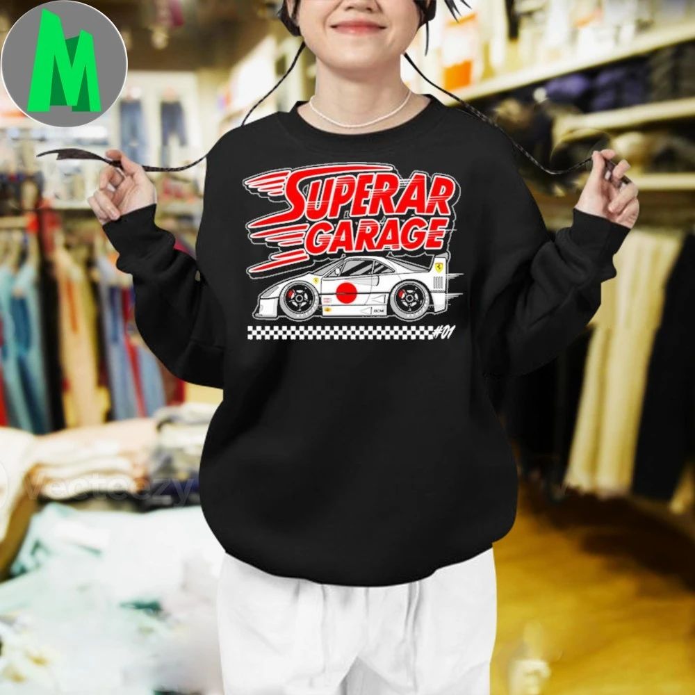 White Super Car Garage Ferrari F40 Shirt