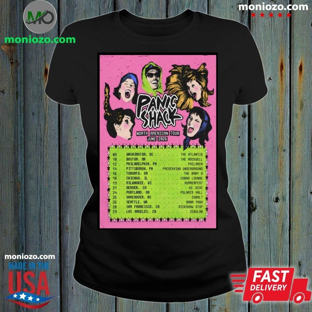 Original Panic Shack North American Tour June 2026 Poster Edition For Fan Shirt