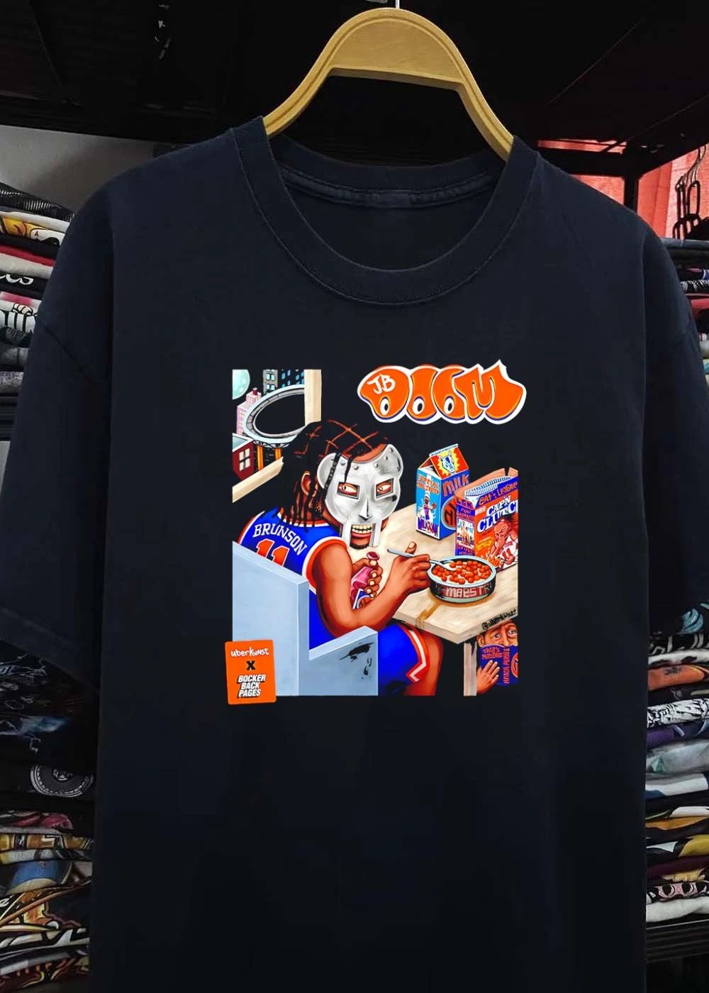Jalen Brunson MF DOOM Eat League Capn Clutch Shirt