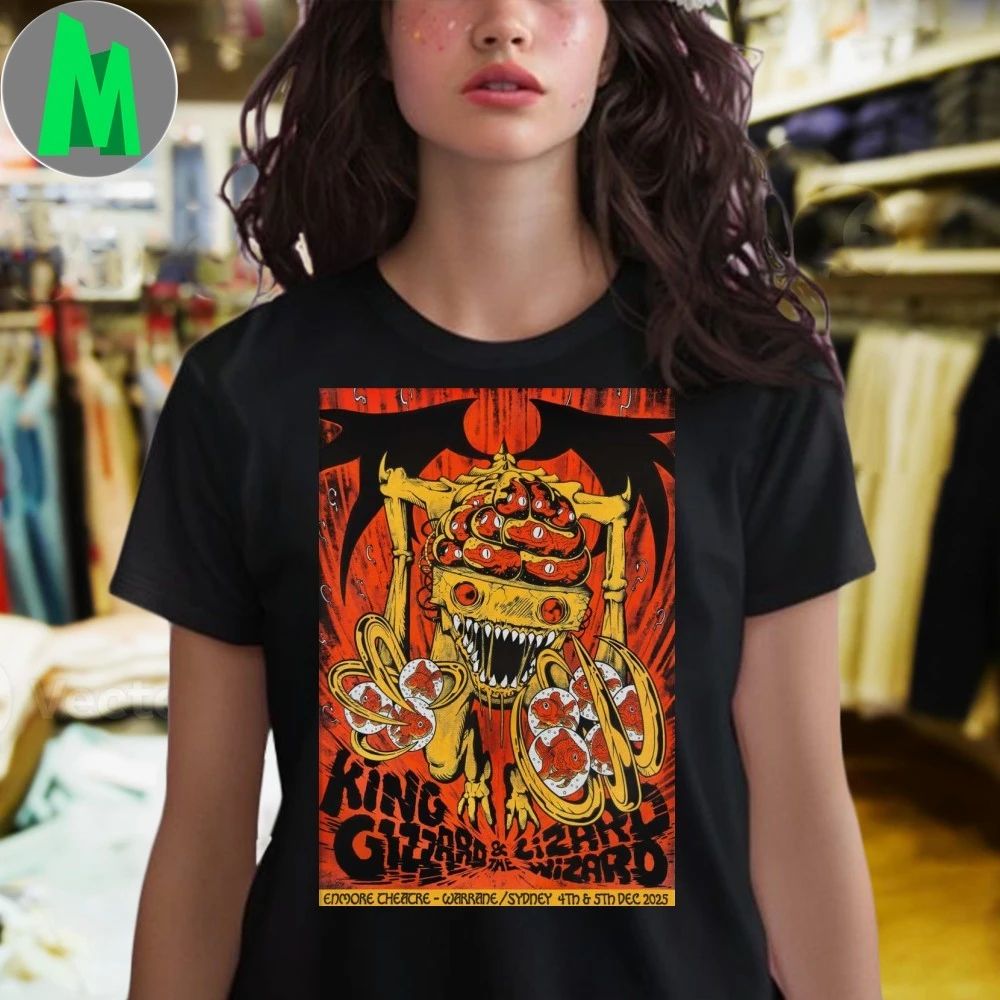 King Gizzard And The Lizard Wizard Dec 4-5 2025 Enmore Theatre in Newtown Sydney Poster Shirt
