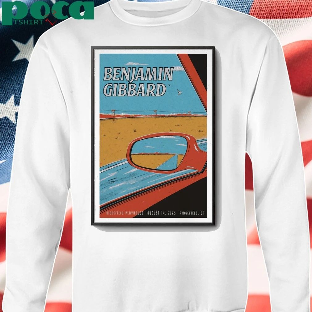 Aug 14, 2025 Benjamin Gibbard Ridgefield, CT Concert Poster shirt