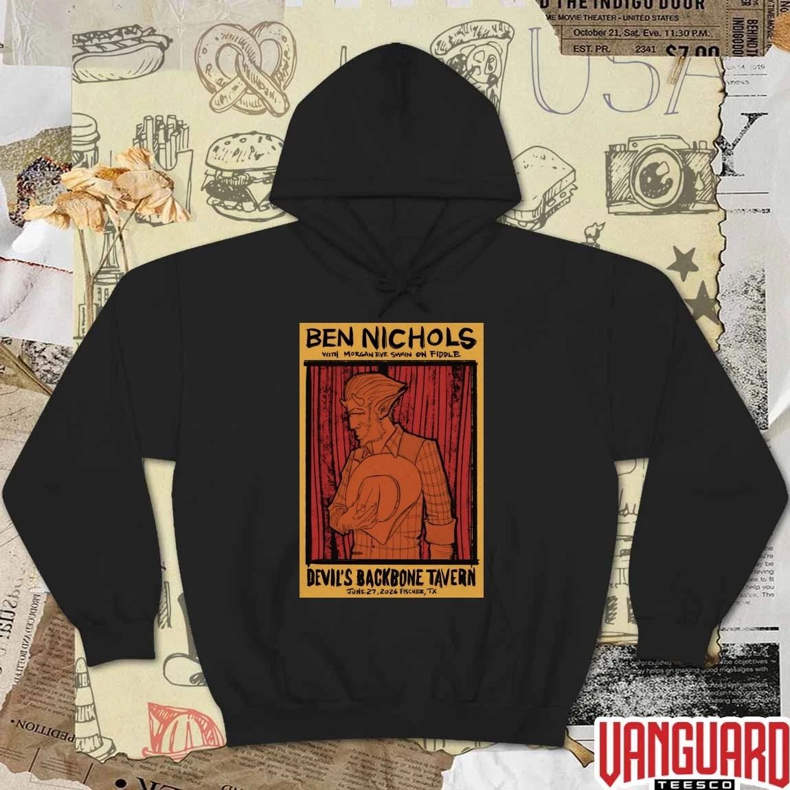 Ben Nichols Pop-Up Shop Poster June 27 2026 Devil’s Backbone Tavern Fischer TX t-shirt