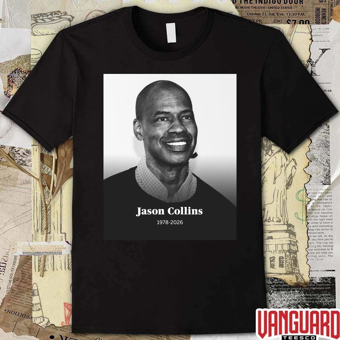 Jason Collins 1978 – 2026 ESPN Poster t-shirt