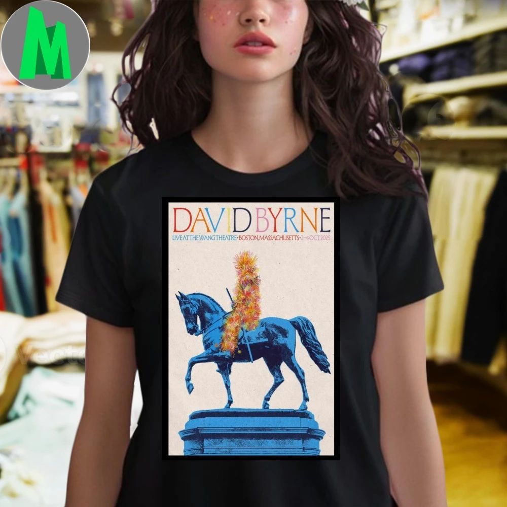 David Byrne October 2-4, 2025 Boch Center Wang Theatre in Boston, MA Poster Shirt