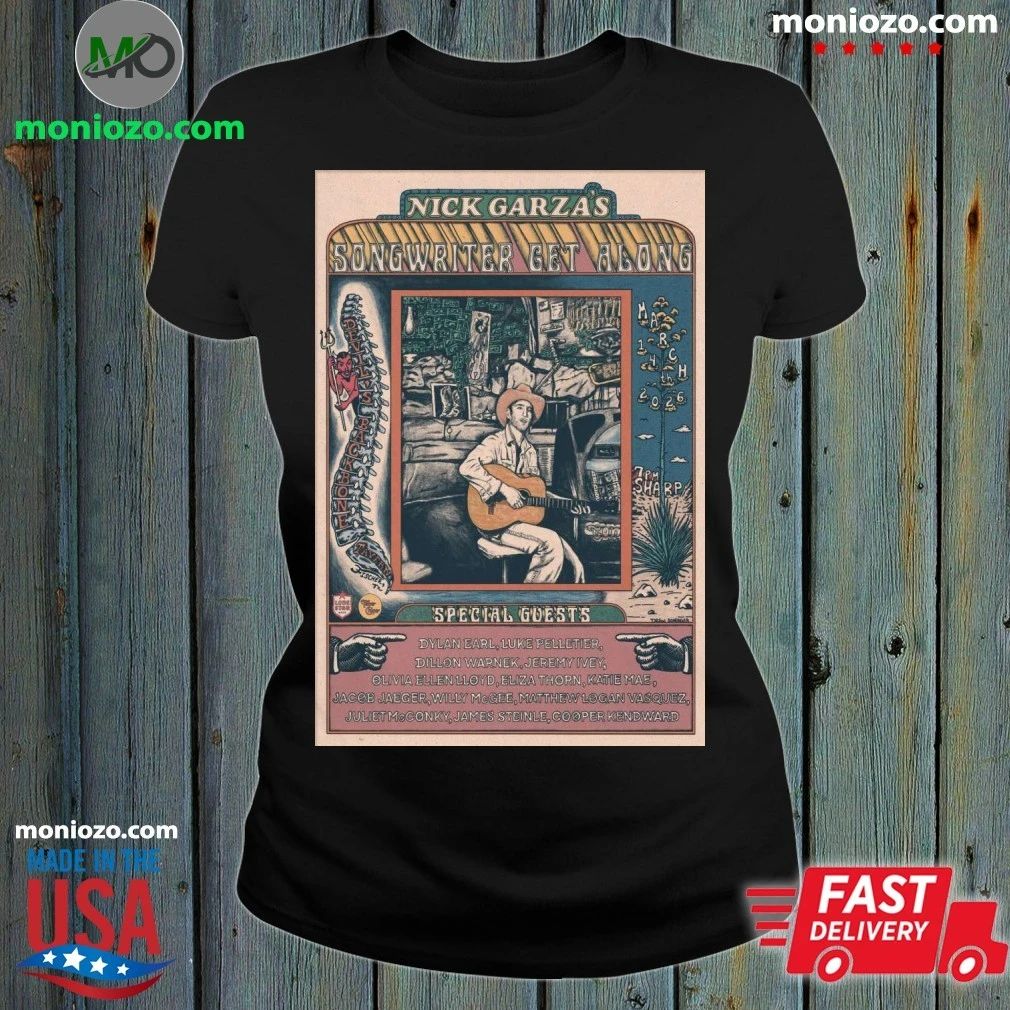 Original Mar 14 2026 Nick Garza’s Concert Poster Shirt