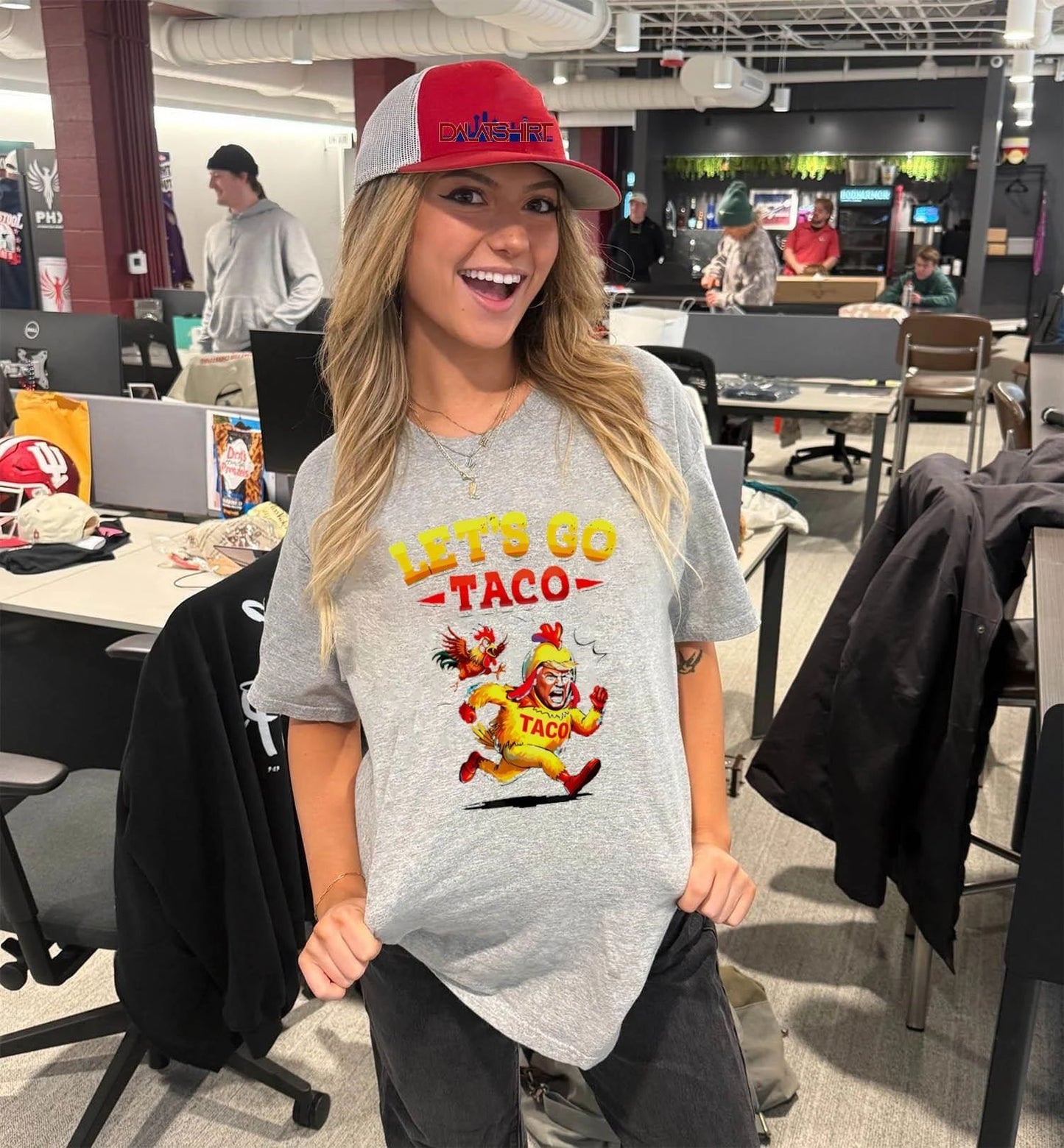 Funny Lets Go Taco Funny Trump Always Chickens Out shirt