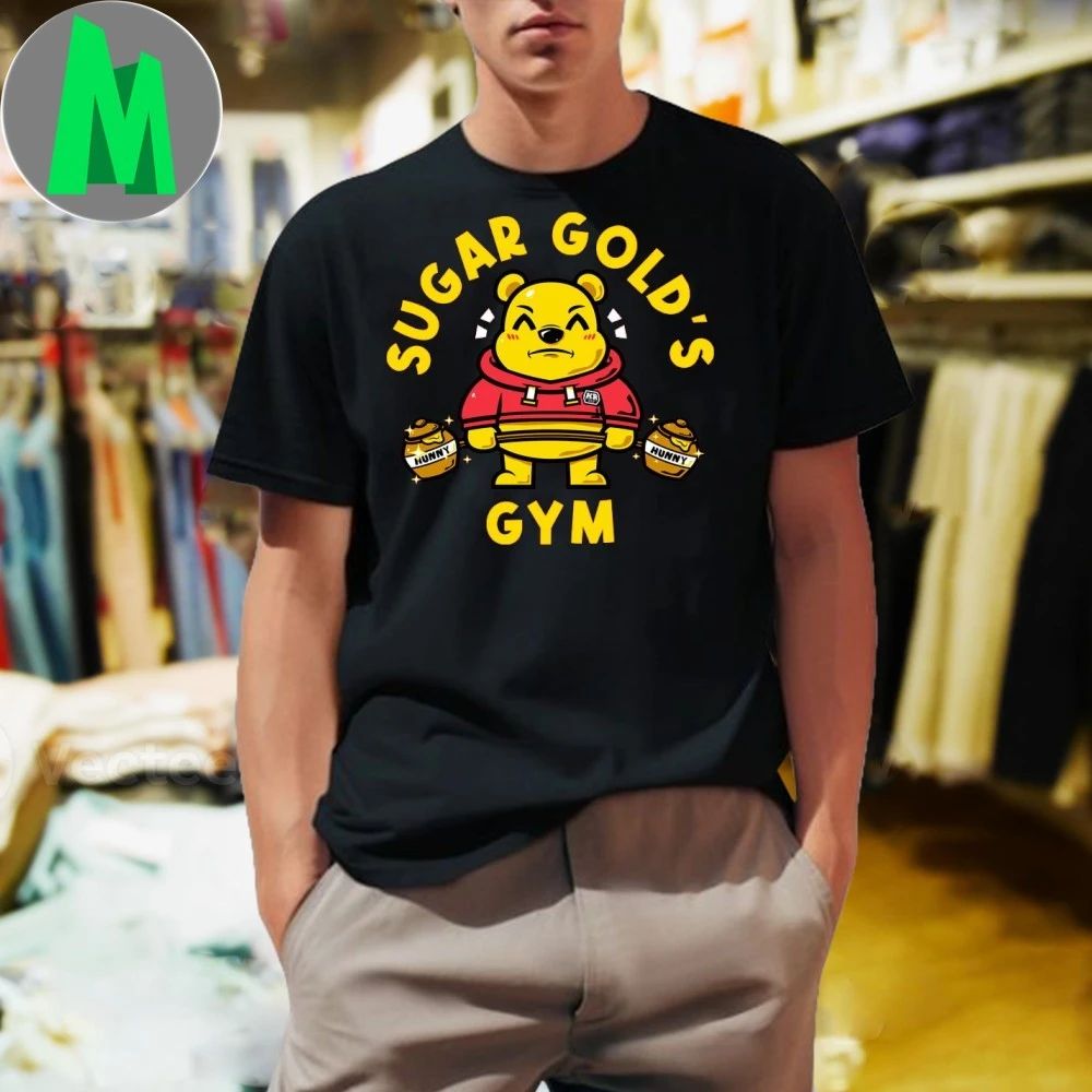 Sugar Gold’s Gym Bear Pooh Shirt