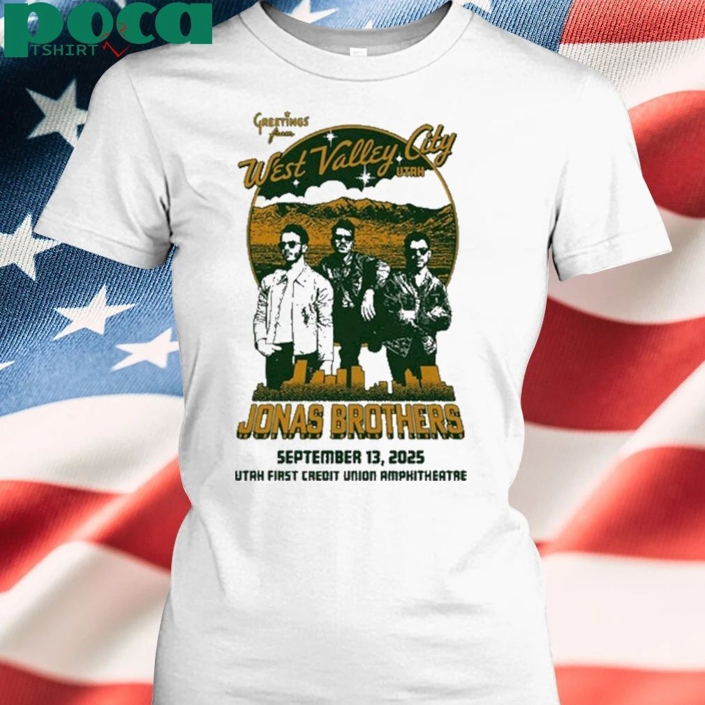 Jonas Brothers Sep 13 2025 Utah First Credit Union Amphitheatre, West Valley City Tour Poster T-shirt