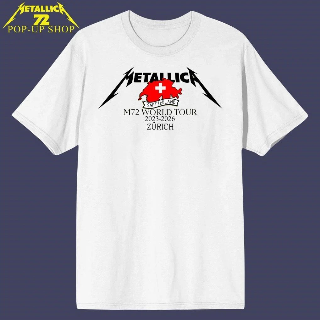 Metallica Zürich Switzerland M72 World Tour 2023 2026 T-Shirt