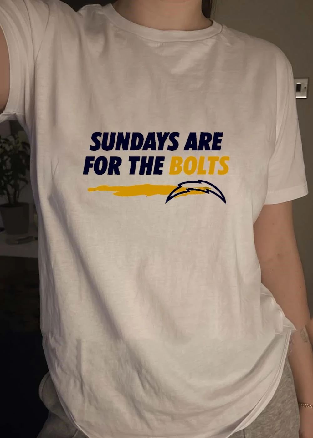 Sundays for the Bolts ‘ Support Your Team with this Los Angeles Chargers T-Shirt