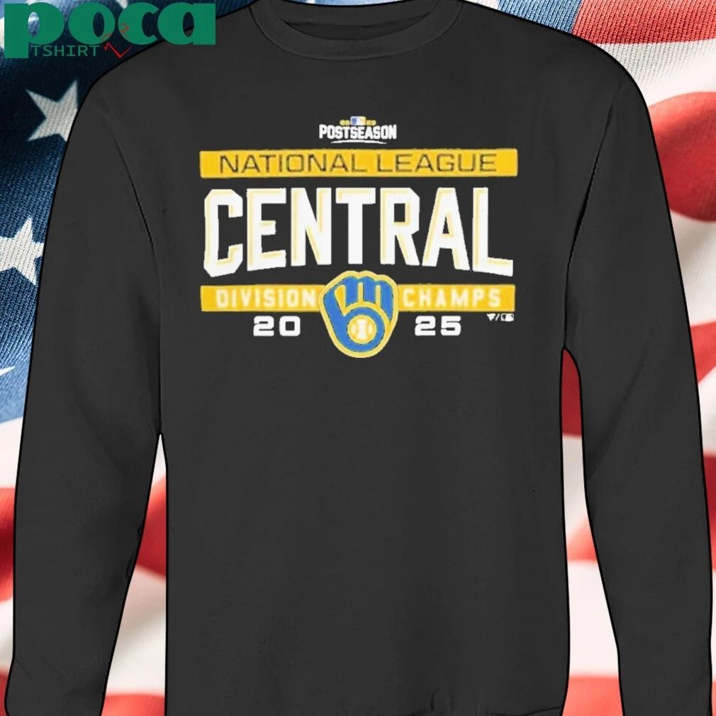 Milwaukee Brewers MLB 2025 NL Central Division Title Postseason Locker Room T-Shirt