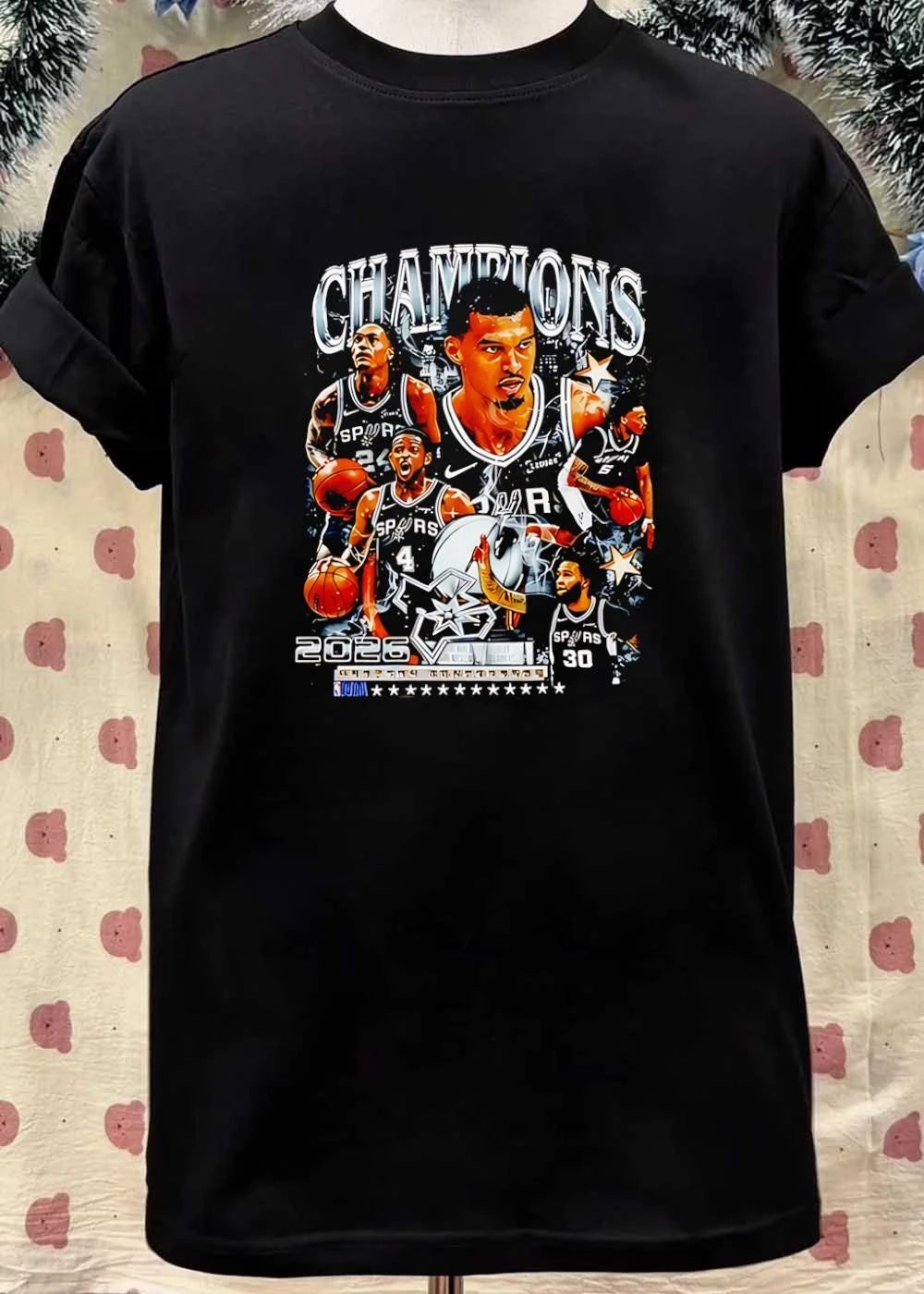 Champions 2026 San Antonio Spurs NBA Professional Basketball Team T-Shirt