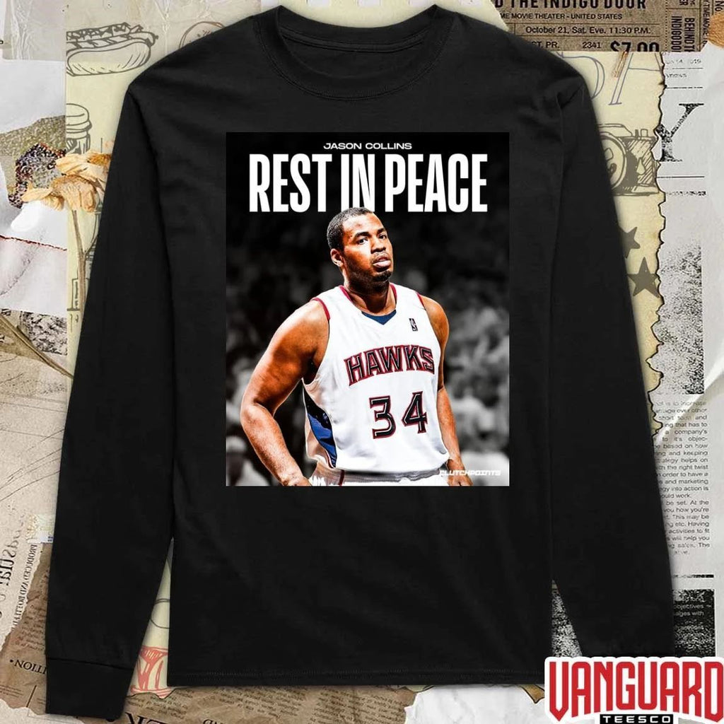 Jason Collins Rest In Peace Hawks Nation Poster t-shirt