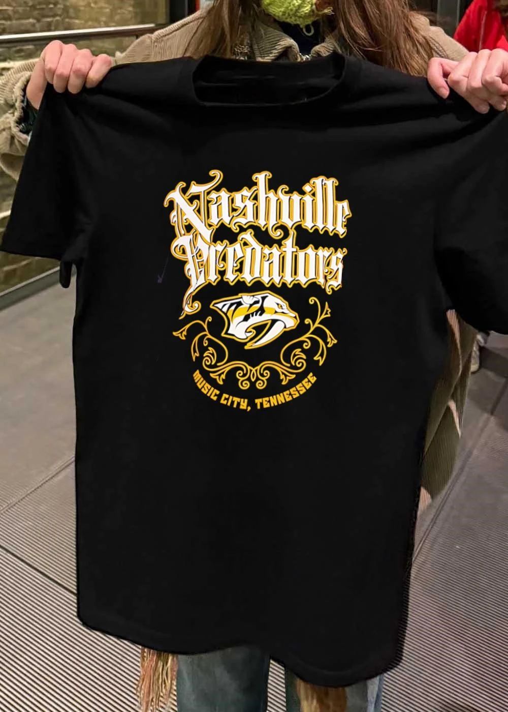 Nashville Predators Music City Tennessee Gothic Font Crest shirt