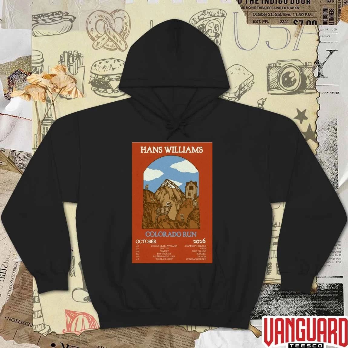 Hans Williams Pop-Up Shop Poster Tour Colorado Run October 2026 t-shirt