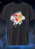 Heart KC Chiefs Pittsburgh Penguins Ripping Chest T-Shirt