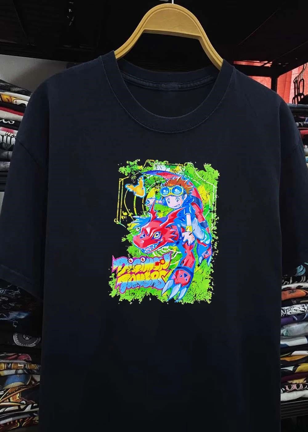 Digimon Tamers Boy Riding Guilmon Grunge Shirt
