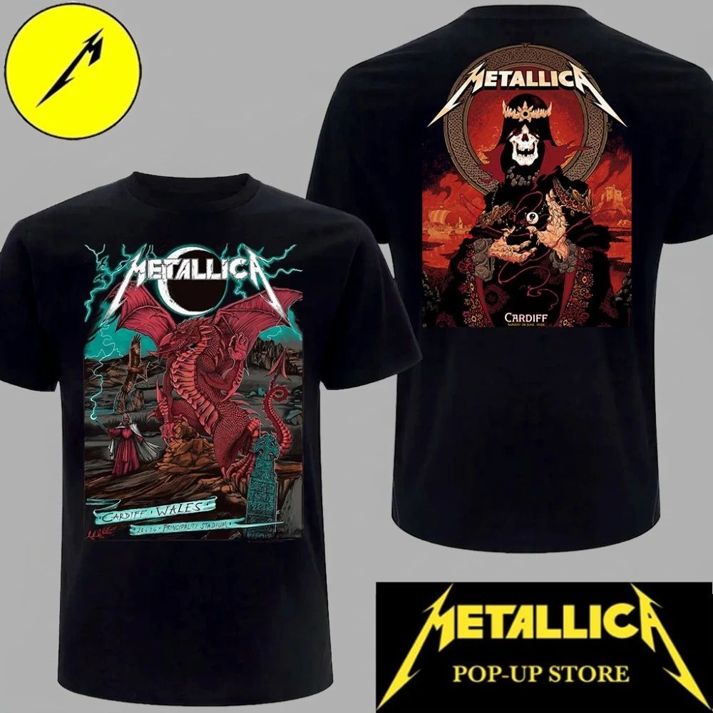 Metallica Cardiff Wales Red Dragon & Celtic Skull King Art Shirt M72 2026 Edition