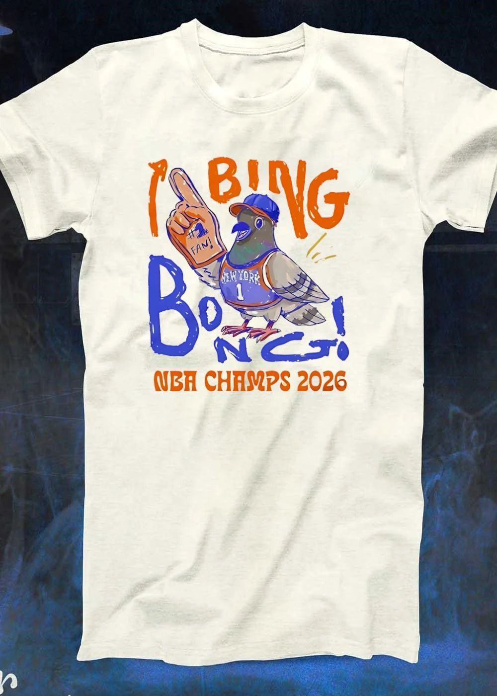 New York Pigeon Fan Shirt BING BONG NBA CHAMPS 2026