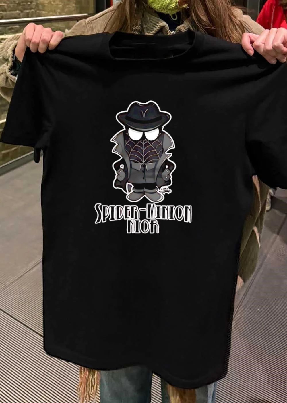 Spider Minion Noir Detective Superhero Mashup Cartoon shirt