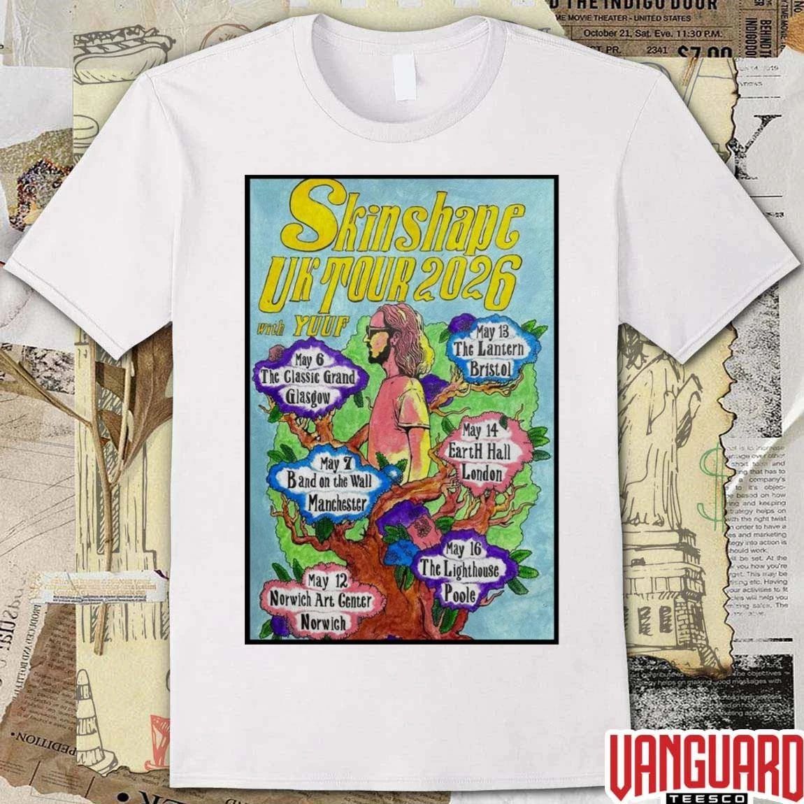 Skinshape UK Tour May 6-7 2026 Poster t-shirt