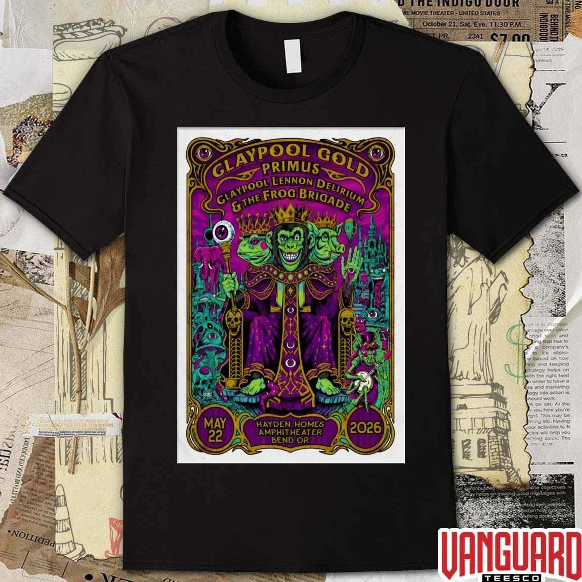 Primus In Bend OR On May 22 2026 Hayden Homes Amphitheater Tour Poster t-shirt