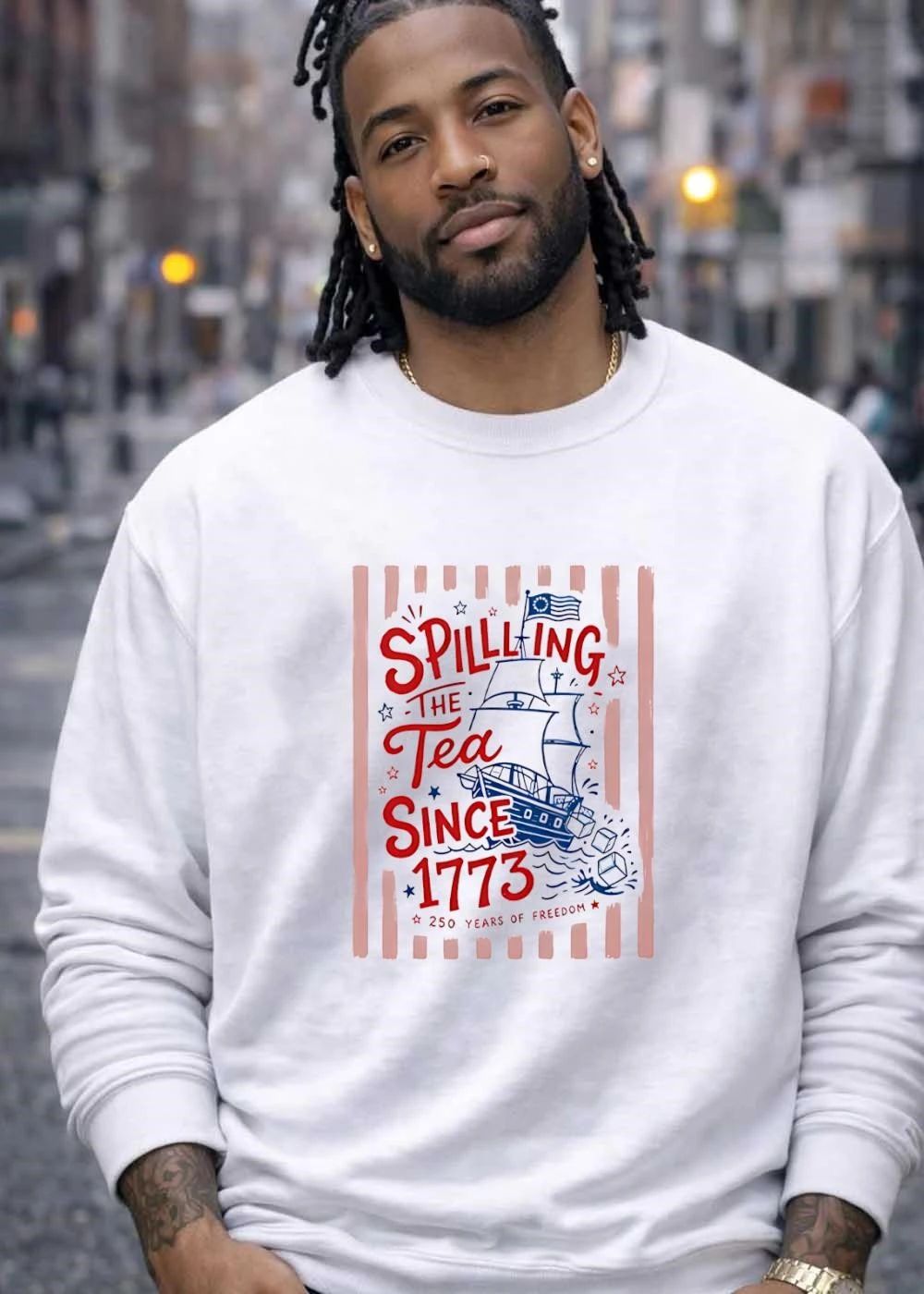 250 Years of Freedom Spilling the Tea Since 1773 Historical Ship T-Shirt