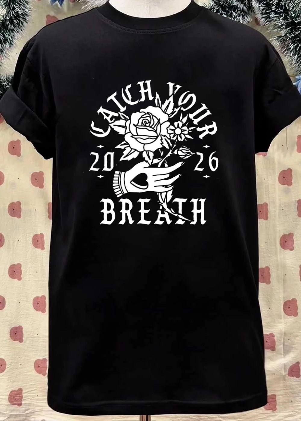 Catch Your Breath 2026 Floral Hand Heart Shirt