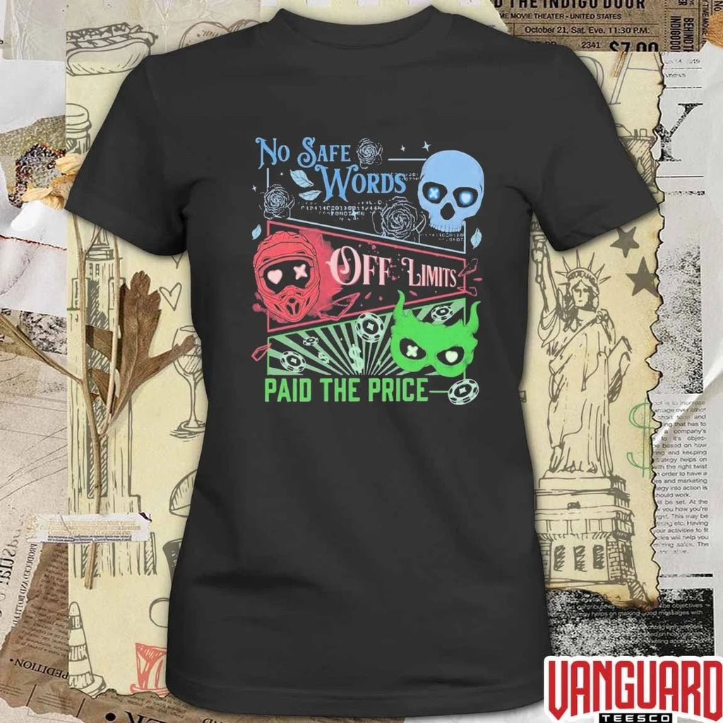 Masked Men No Safe Words Paid The Price NHL Hockey Goalie 2026 t-shirt