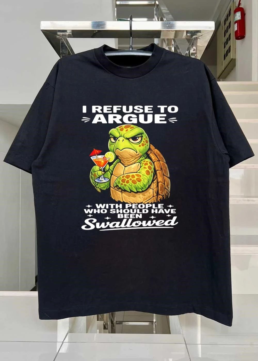 Grumpy Turtle I Refuse to Argue With People Who Should Have Been Swallowed shirt