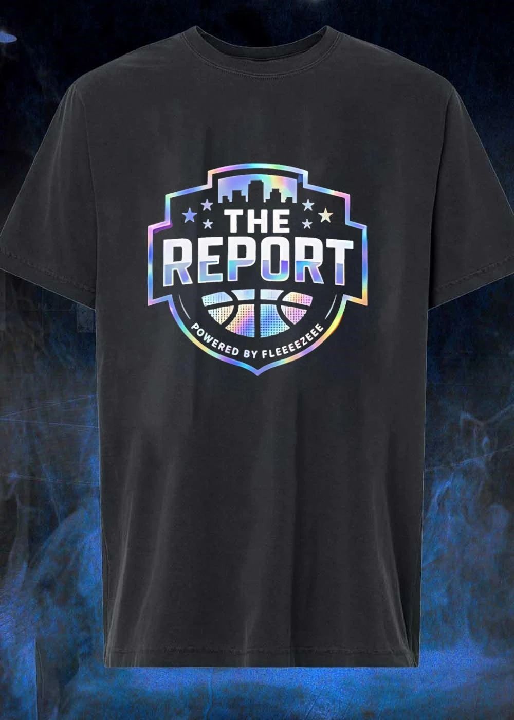 Powered by Fleeeeezeee The Report Basketball Logo T-Shirt