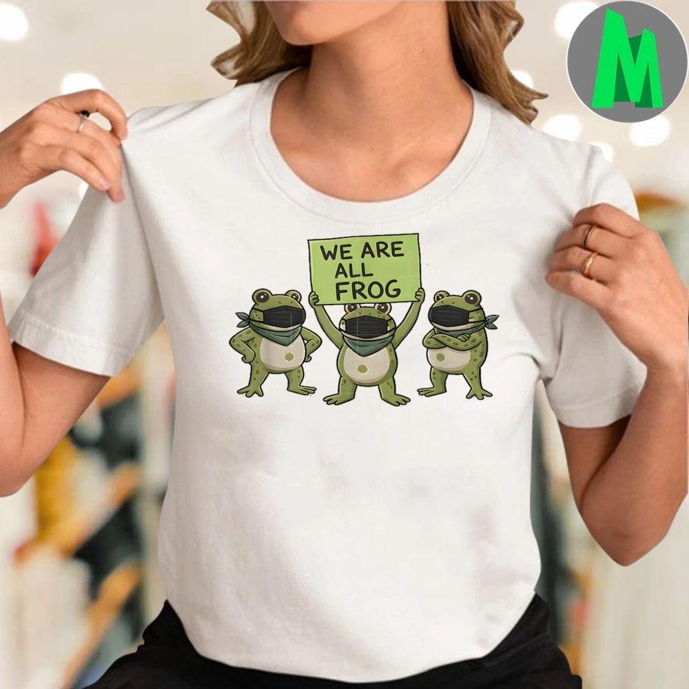 Retro Portland We Are All Frog Design Shirt