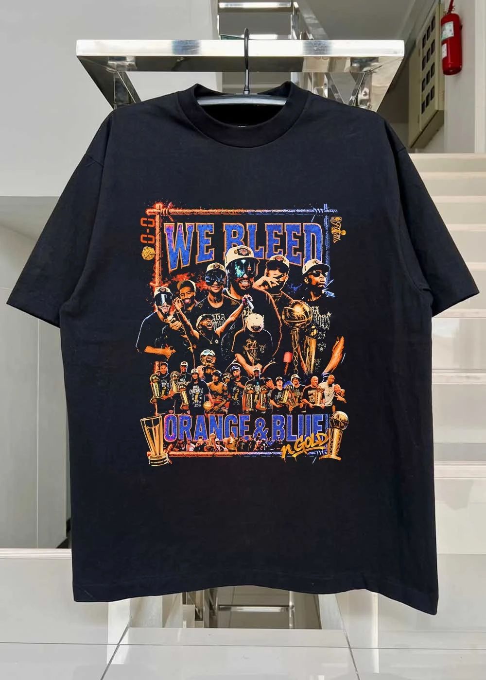 NBA Champions We Bleed Orange & Blue n Gold Graphic T-Shirt