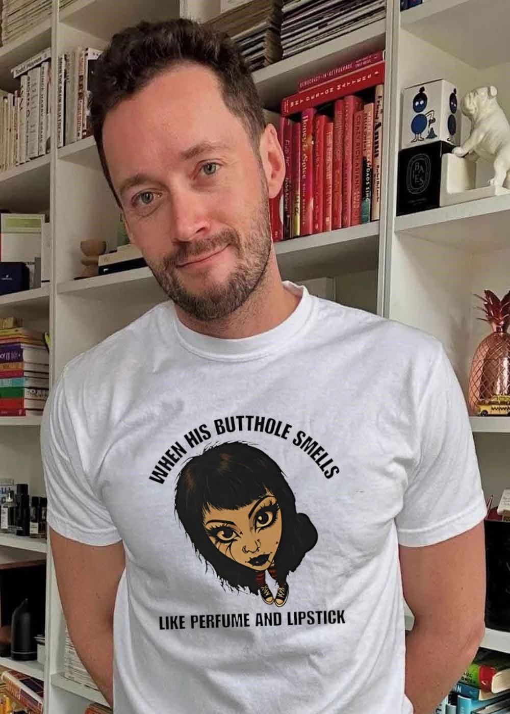 Goth Girl Suspicion When His Butthole Smells Like Perfume and Lipstick T-Shirt