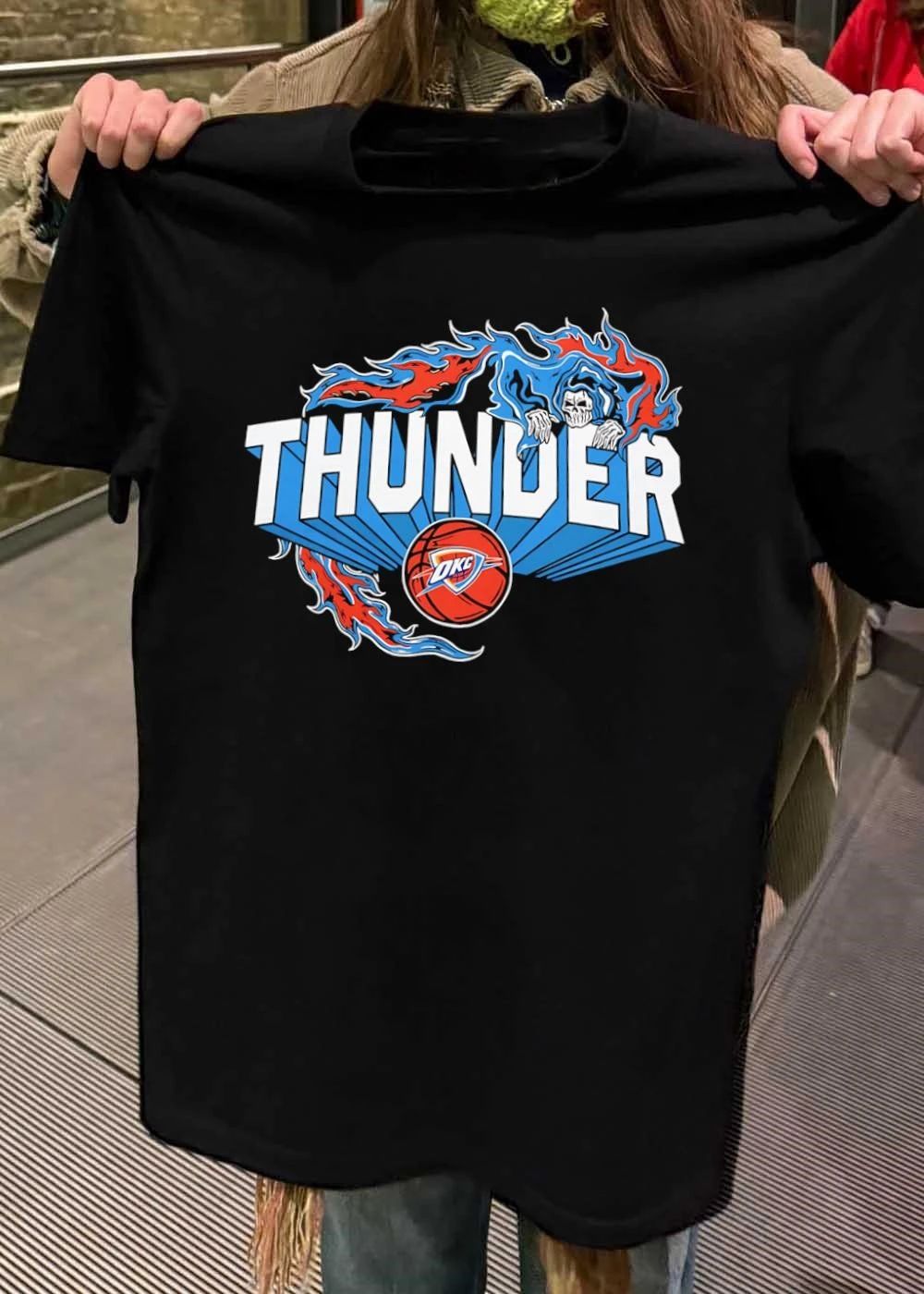 Grim Reaper Flames Oklahoma City Thunder NBA basketball THUNDER Oklahoma City Thunder shirt