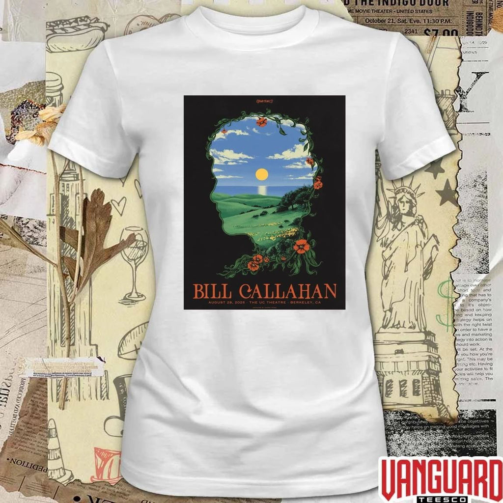 Bill Callahan August 28 2026 The UC Theatre Berkeley, CA Concert Tour Poster t-shirt