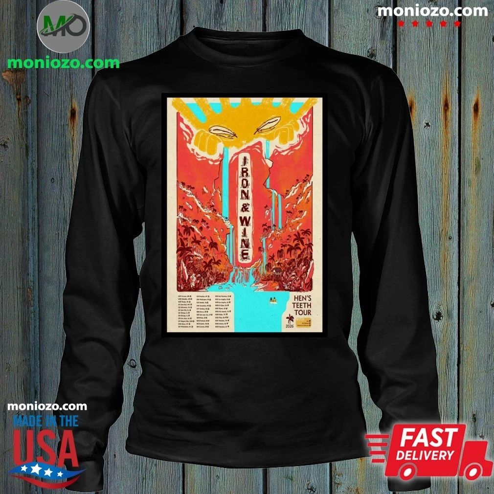Original Iron And Wine Hens Teeth Tour 2026 Poster Shirt