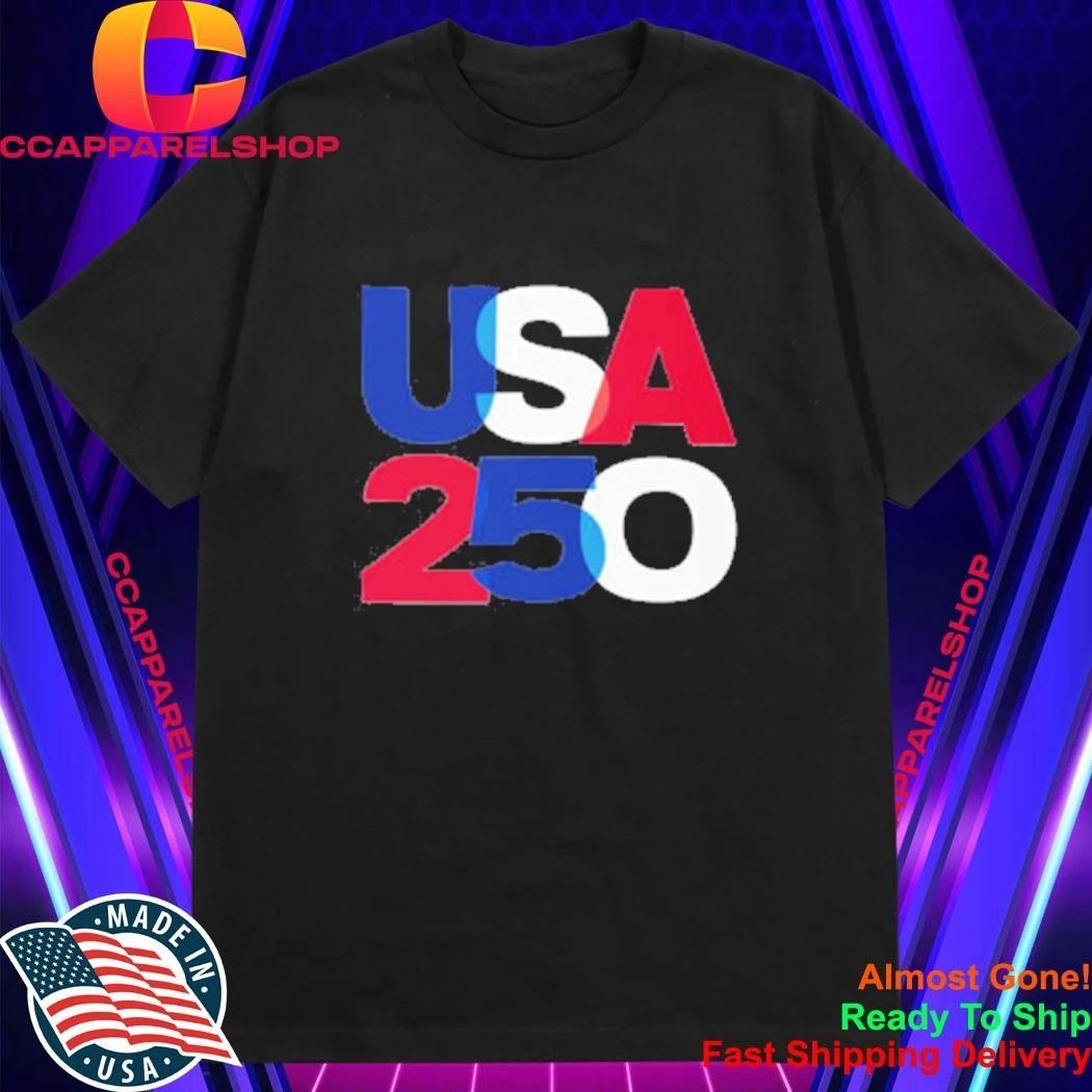 USA 250 Overlay Red White Blue Anniversary Shirt